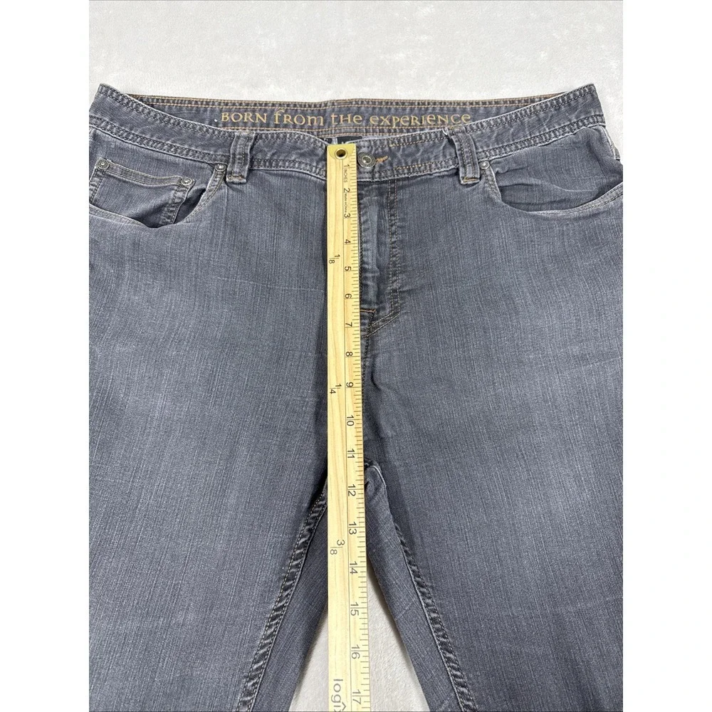 PrAna Men's Jeans Slim Fit Gray Charcoal‎ Breathe Straight Stretch Denim 38x32 - Picture 6 of 10